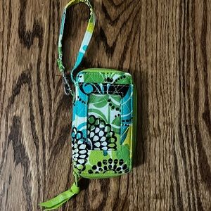 Mini Vera Bradley wallet green pattern